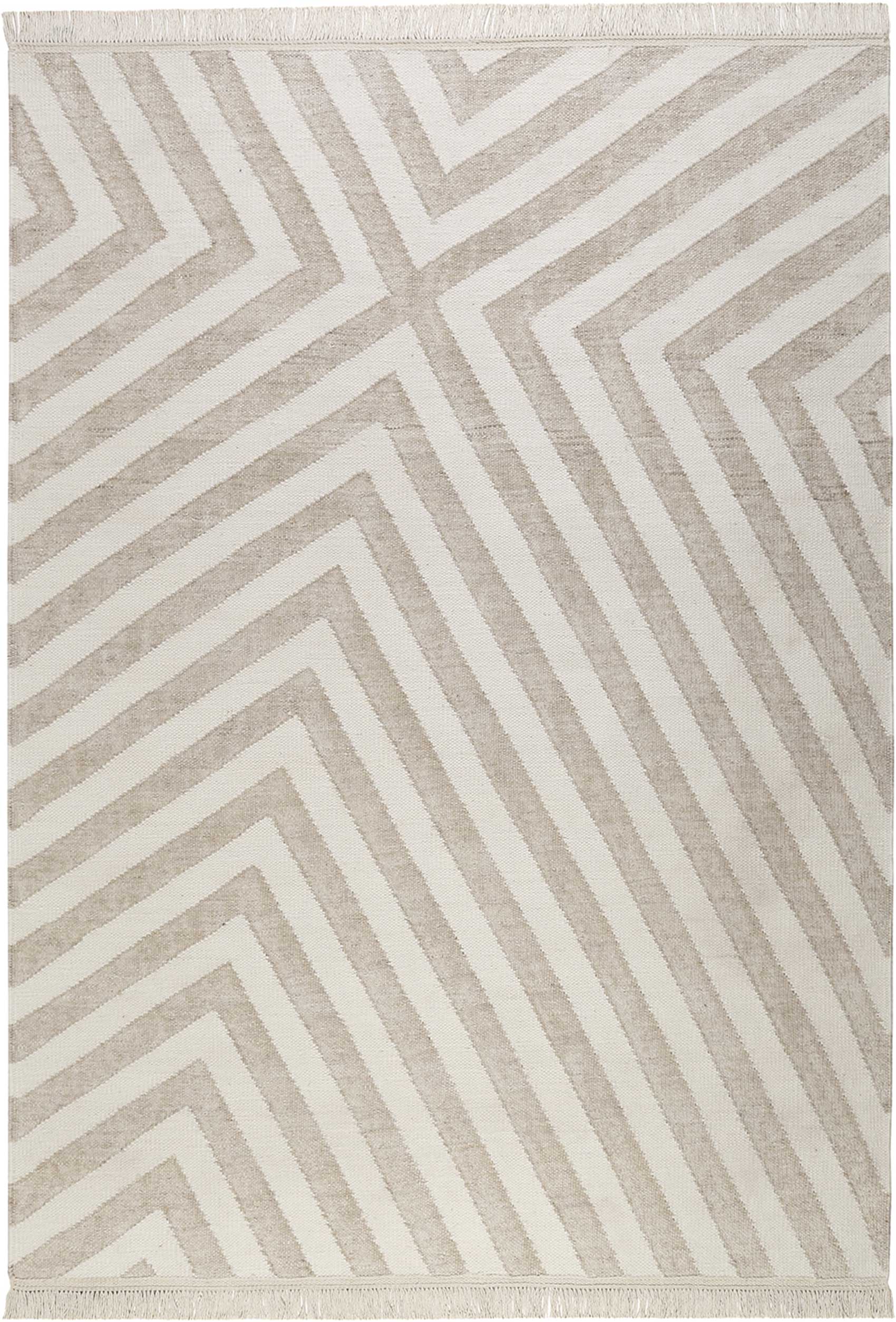 Kelim Teppich Beige aus Naturfaser "Edgy Corners" WECONhome