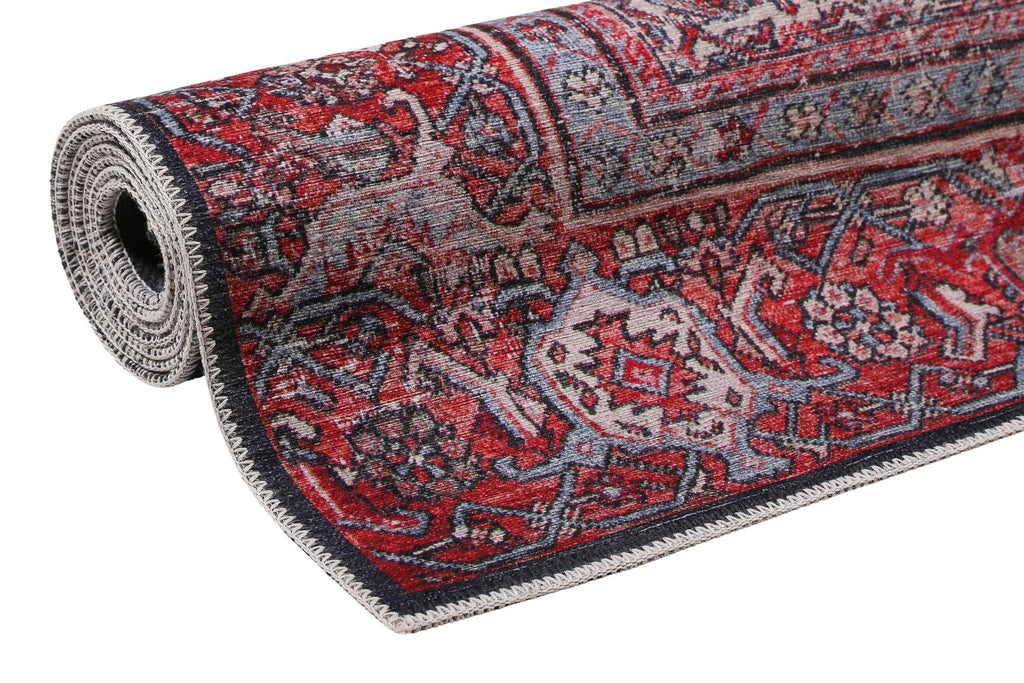 Vintage Teppich Rot Blau "Flashback" WECONhome