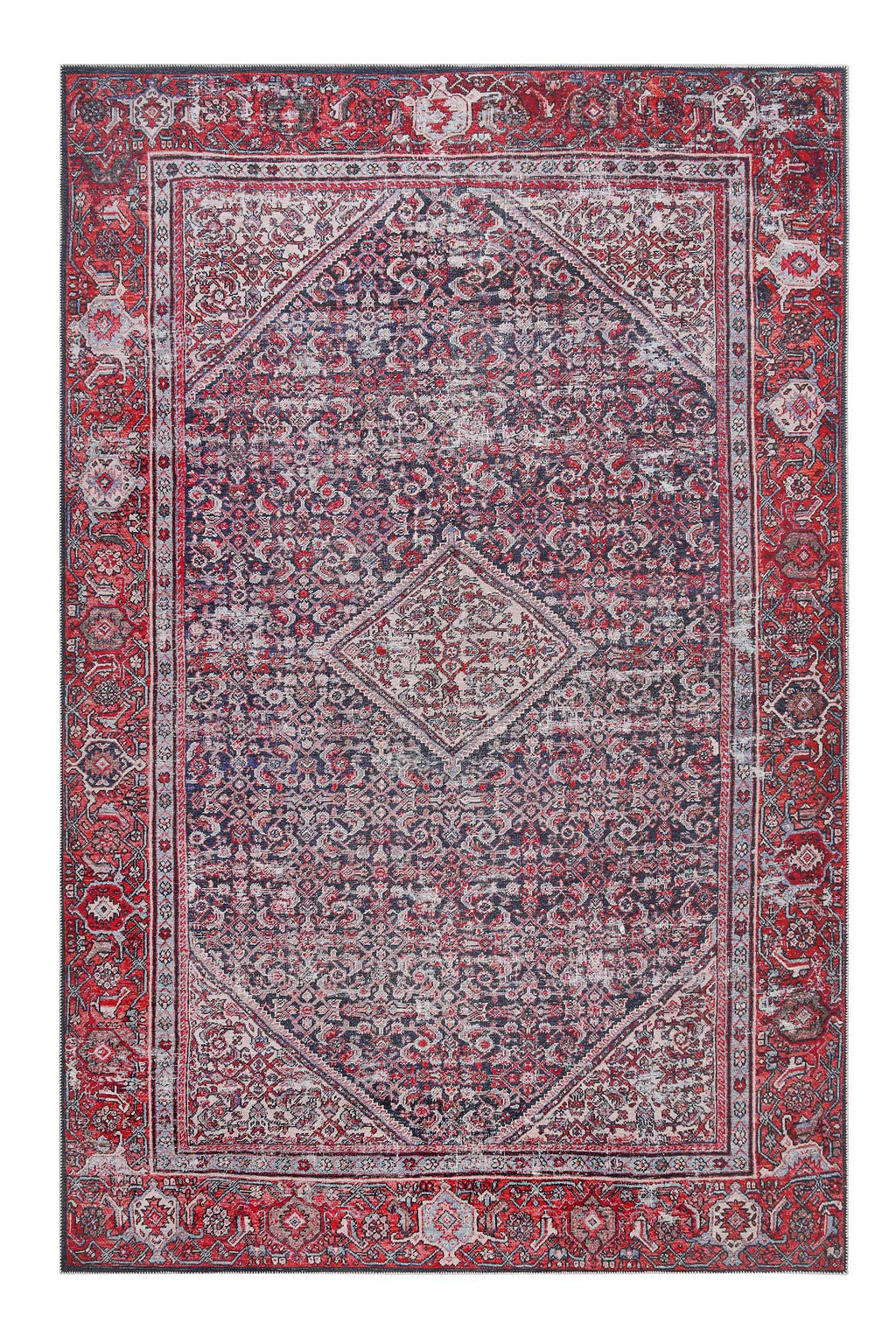 Vintage Teppich Rot Blau "Flashback" WECONhome