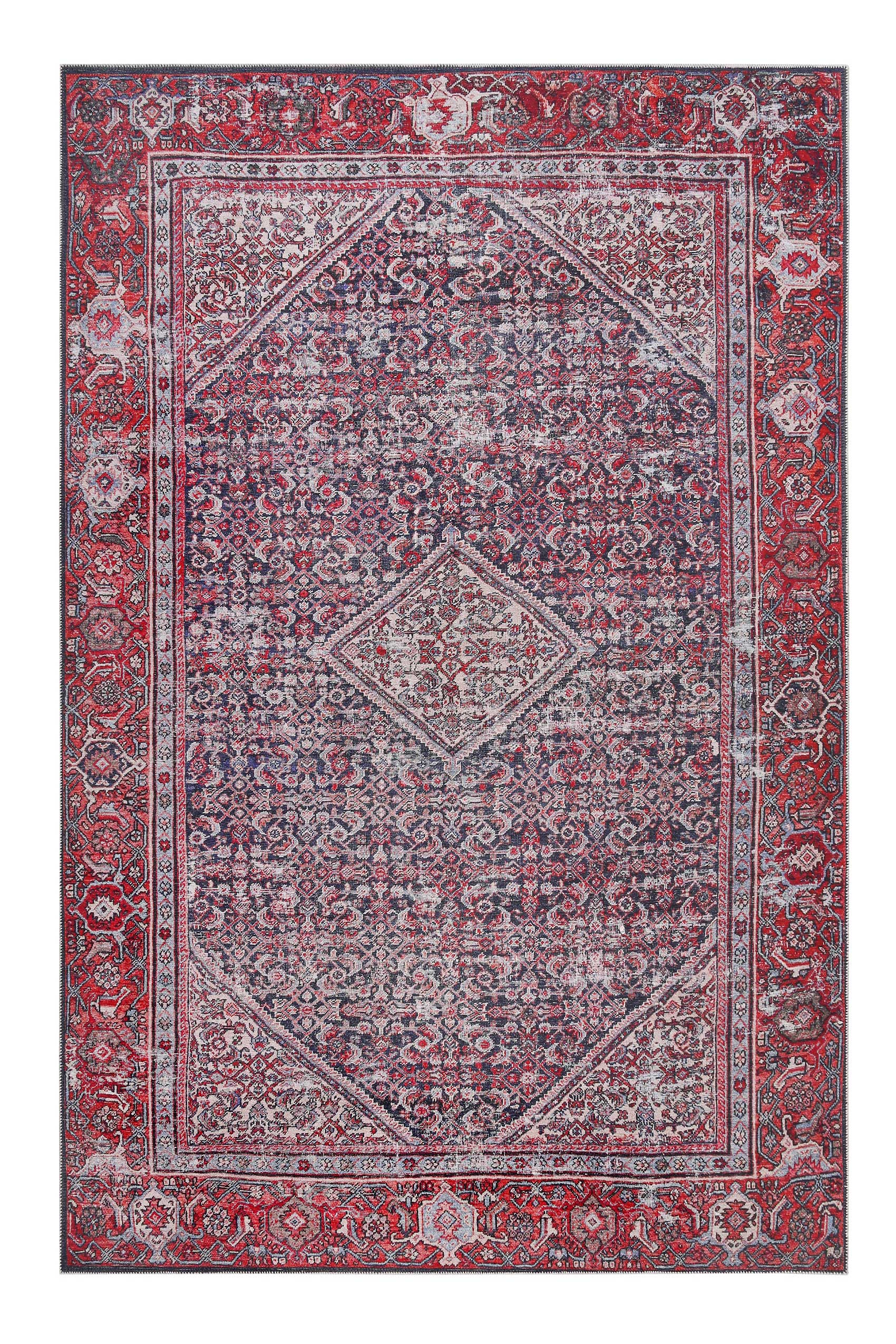 Vintage Teppich Rot Blau "Flashback" WECONhome