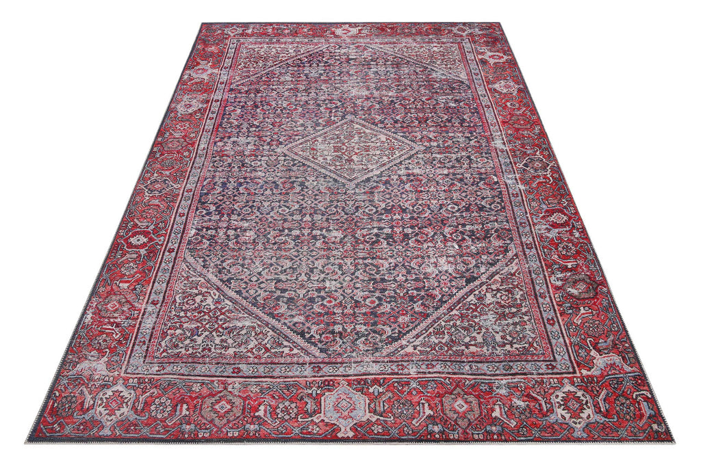 Vintage Teppich Rot Blau "Flashback" WECONhome