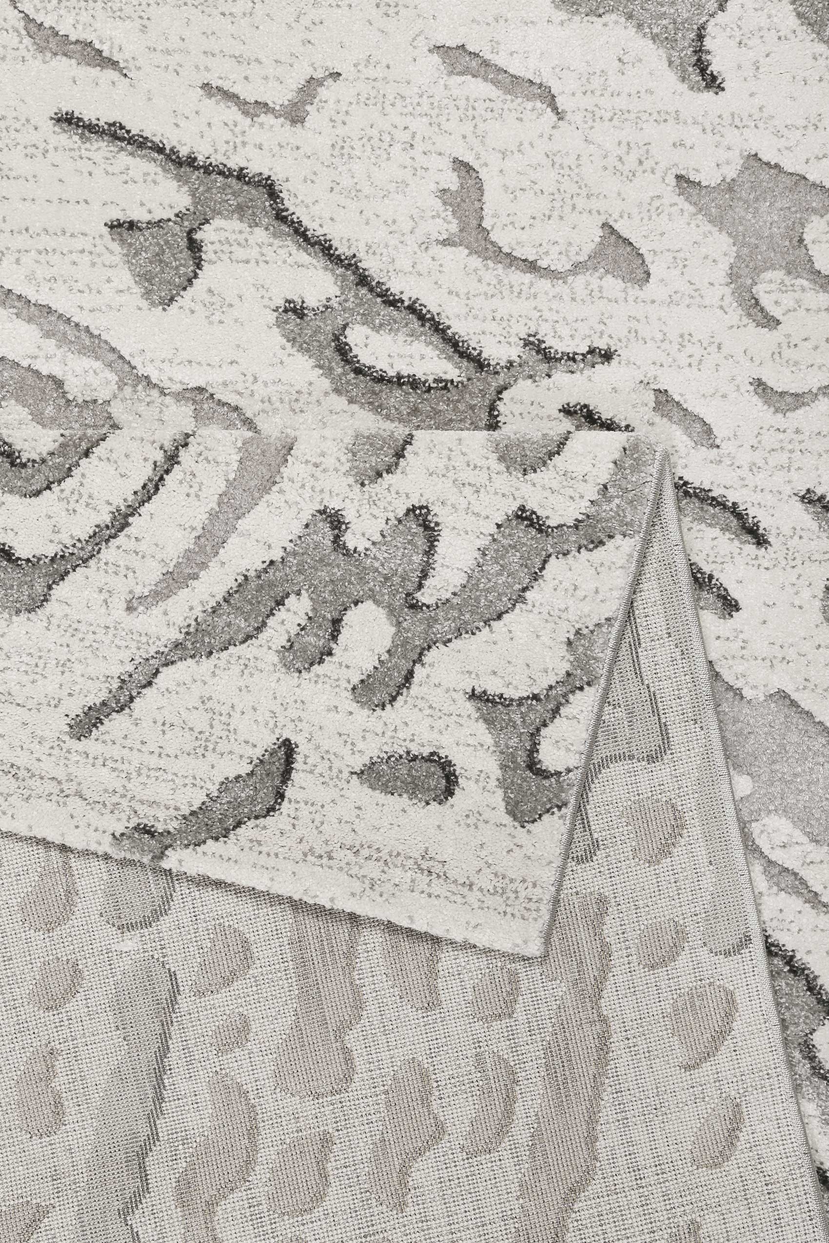 Teppich Grau Silber Kurzflor "Forest" WECONhome