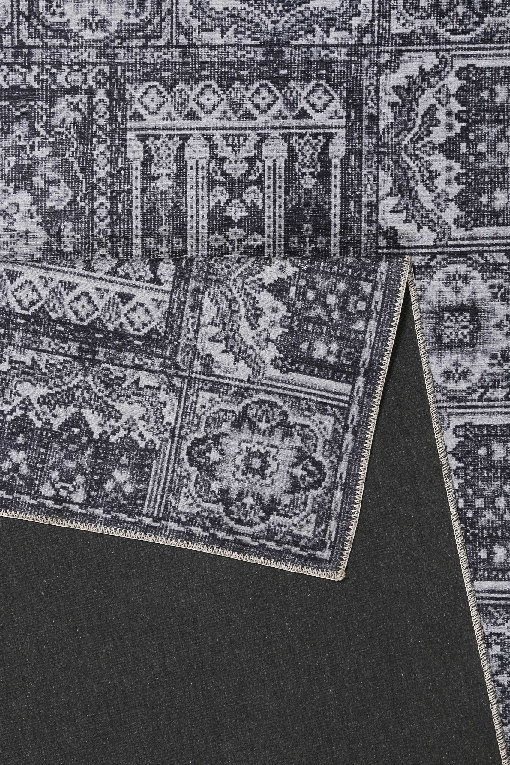 Vintage Teppich Grau Anthrazit Kurzflor "Fresh Bachtiar" WECONhome