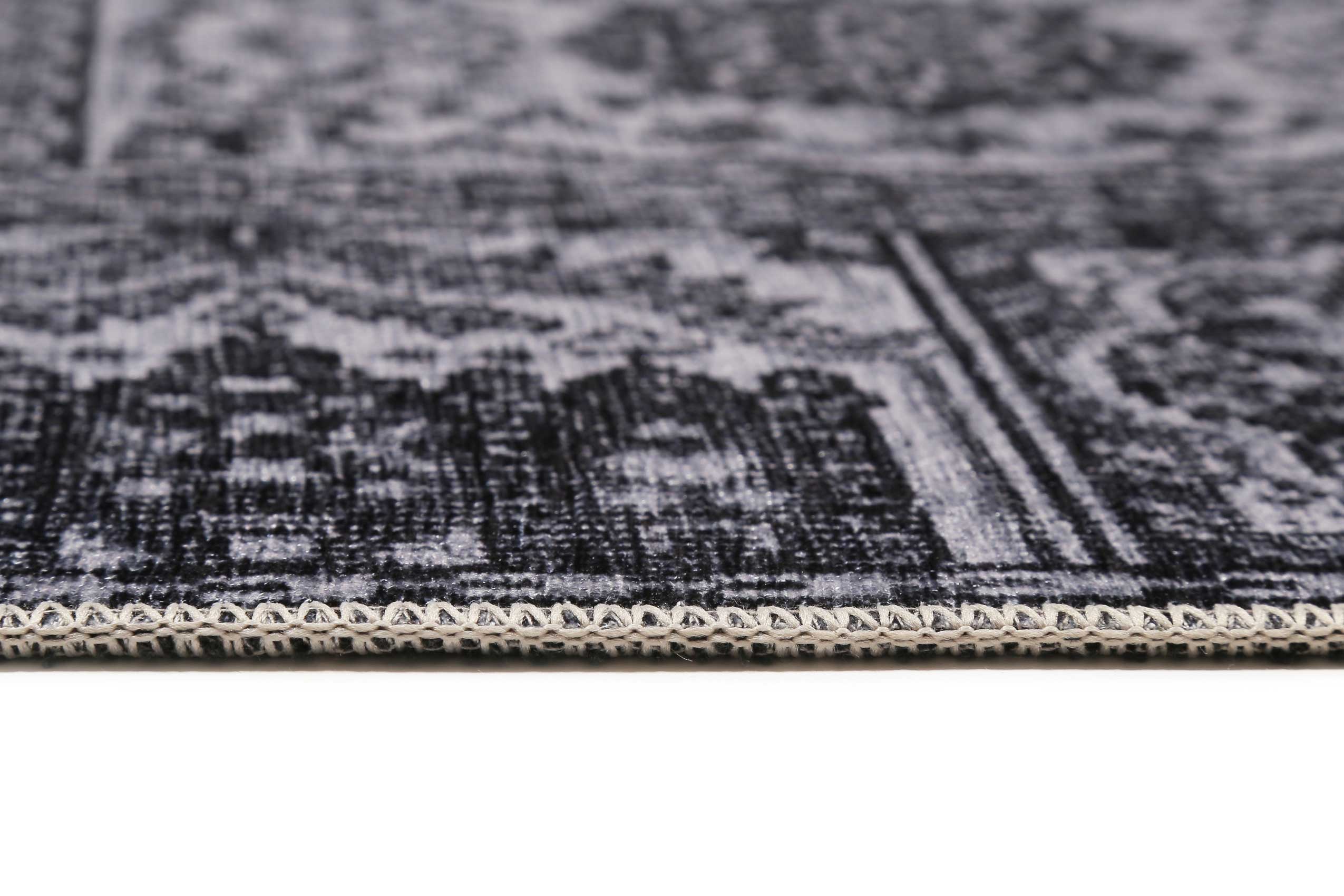 Vintage Teppich Grau Anthrazit Kurzflor "Fresh Bachtiar" WECONhome