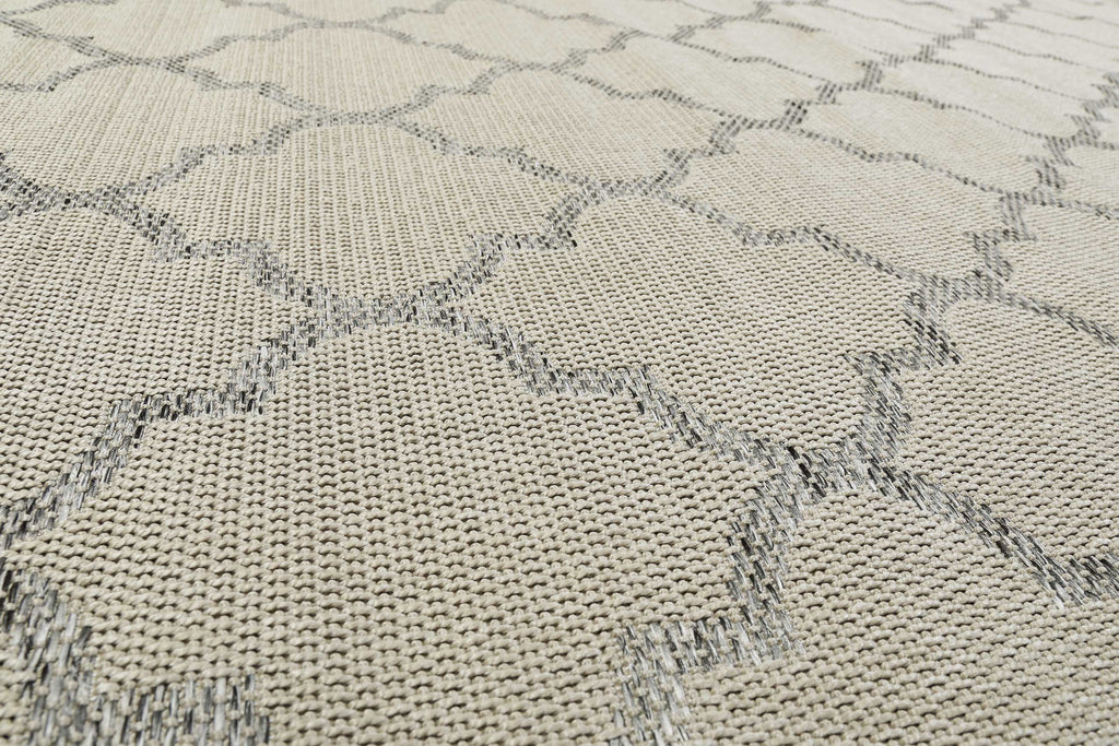Outdoor Teppich Beige Grau "Gleamy" WECONhome