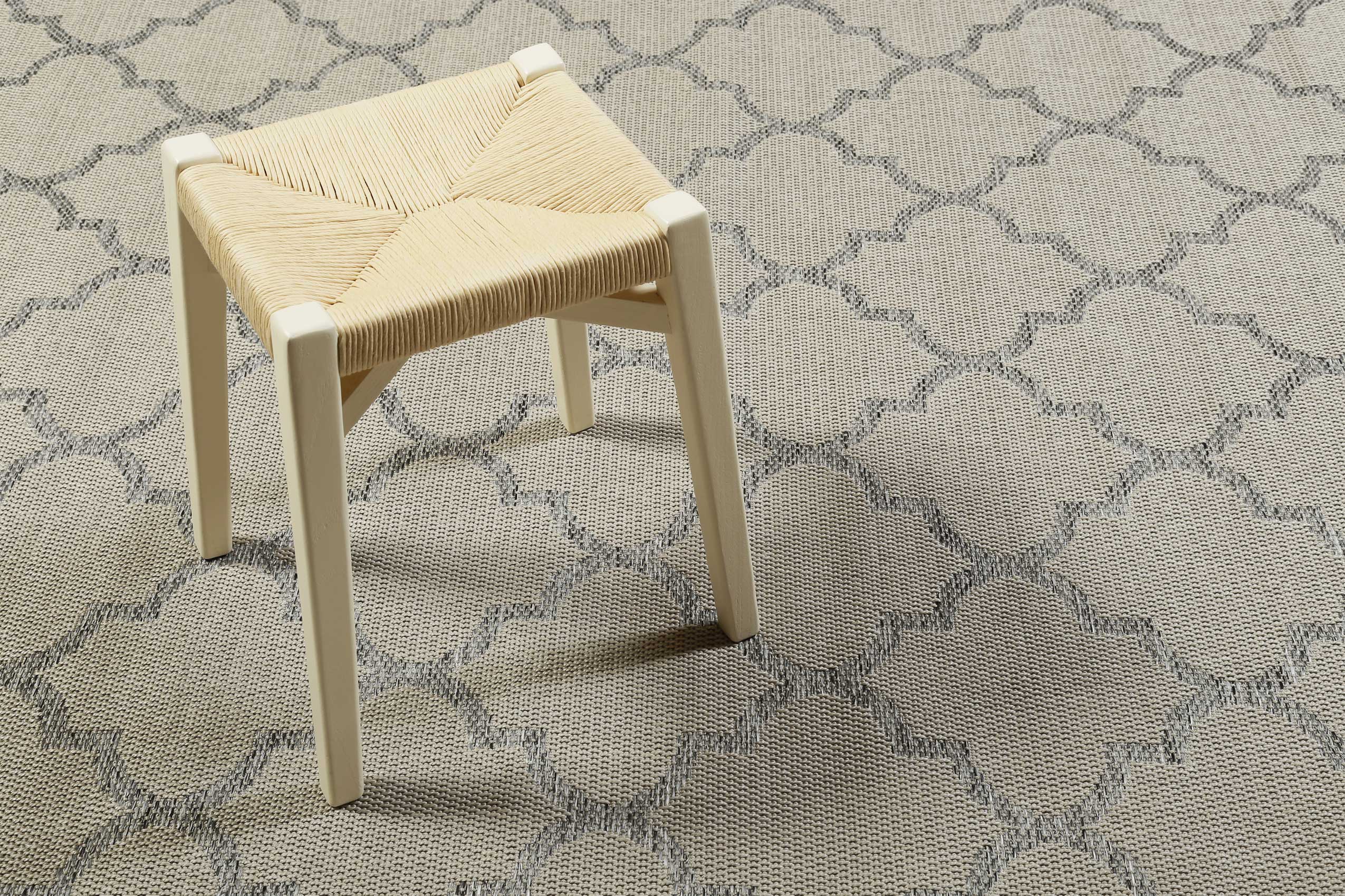 Outdoor Teppich Beige Grau "Gleamy" WECONhome