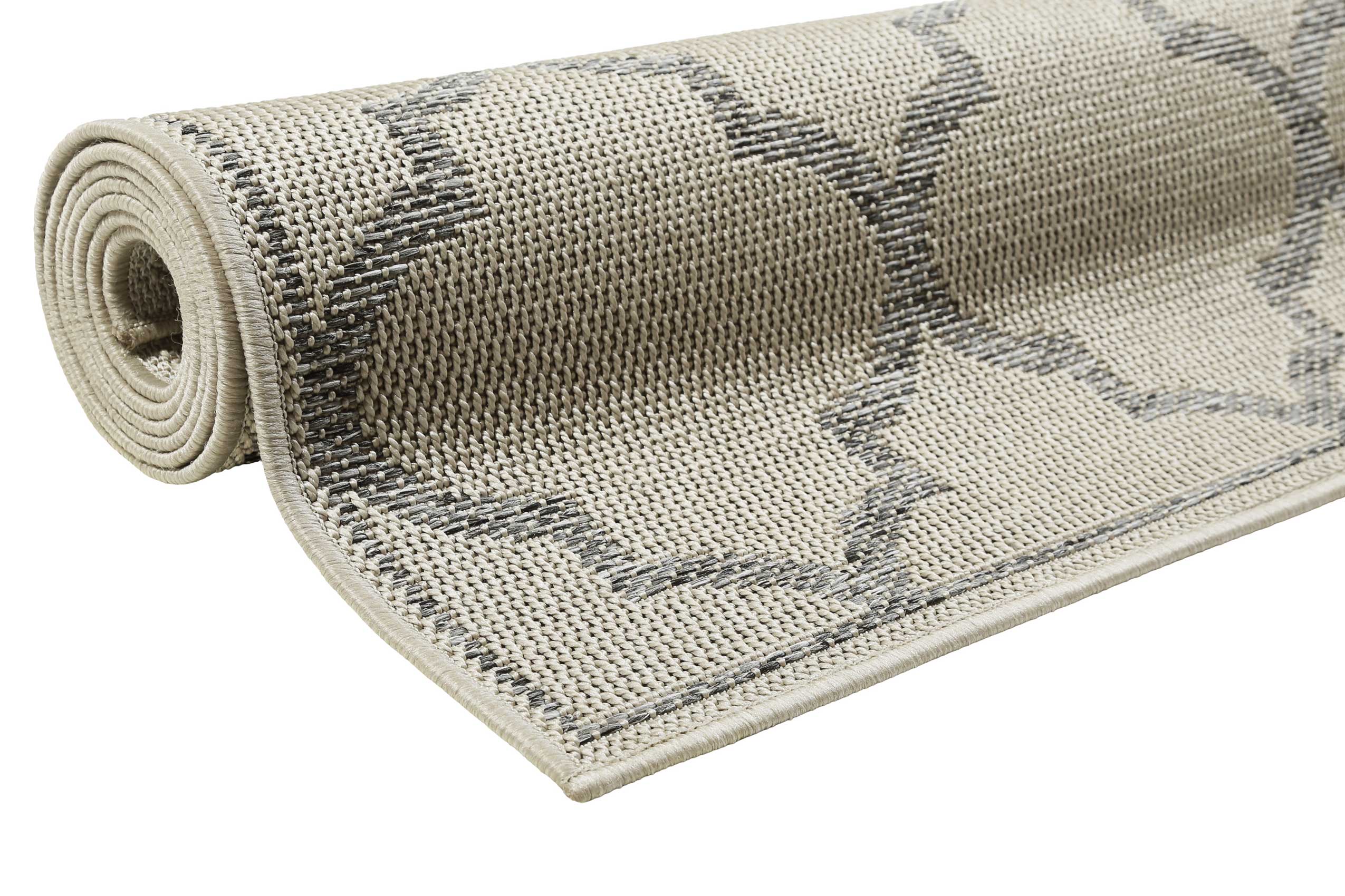 Outdoor Teppich Beige Grau "Gleamy" WECONhome