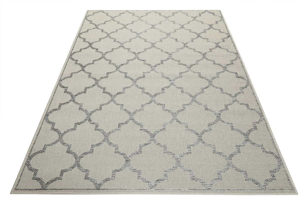 Outdoor Teppich Beige Grau "Gleamy" WECONhome