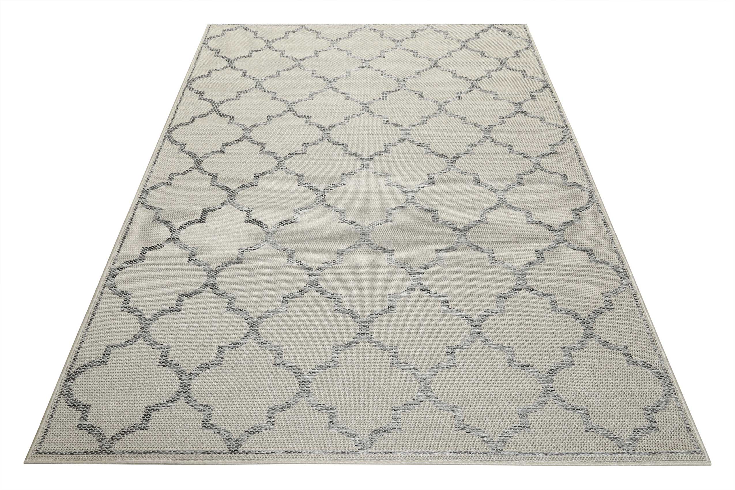 Outdoor Teppich Beige Grau "Gleamy" WECONhome
