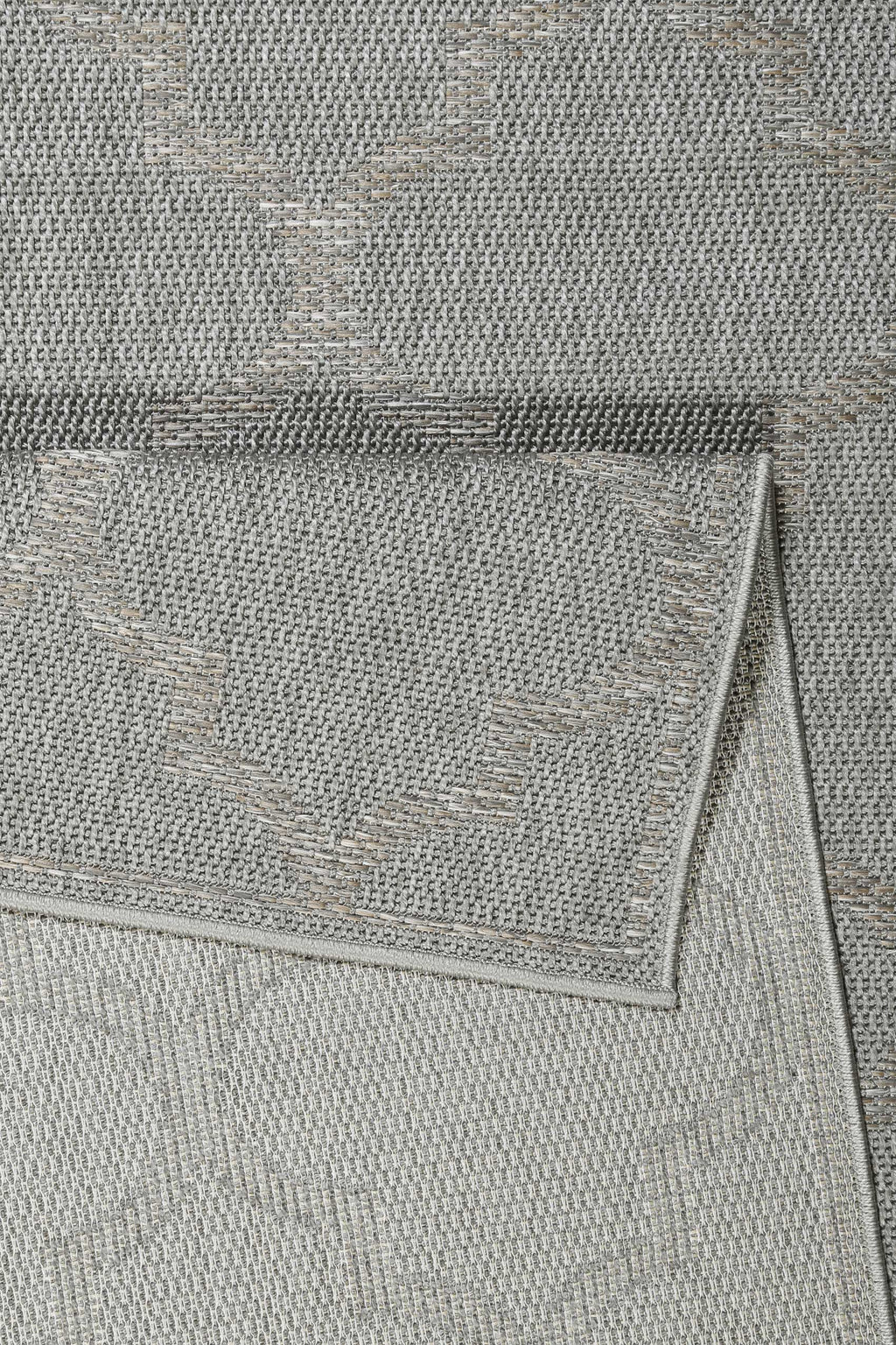 Outdoor Teppich Grau Silber "Gleamy" WECONhome