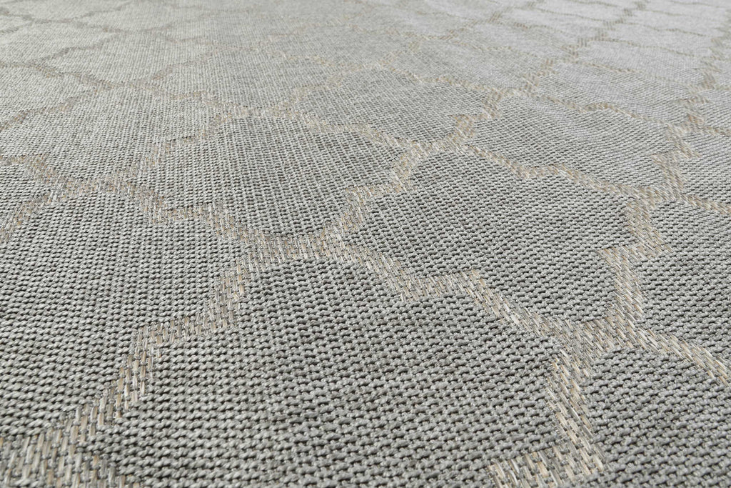 Outdoor Teppich Grau Silber "Gleamy" WECONhome