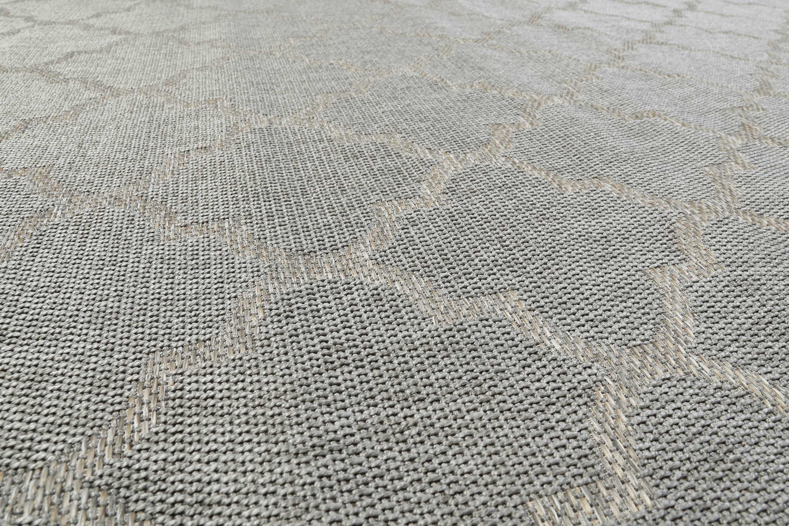 Outdoor Teppich Grau Silber "Gleamy" WECONhome
