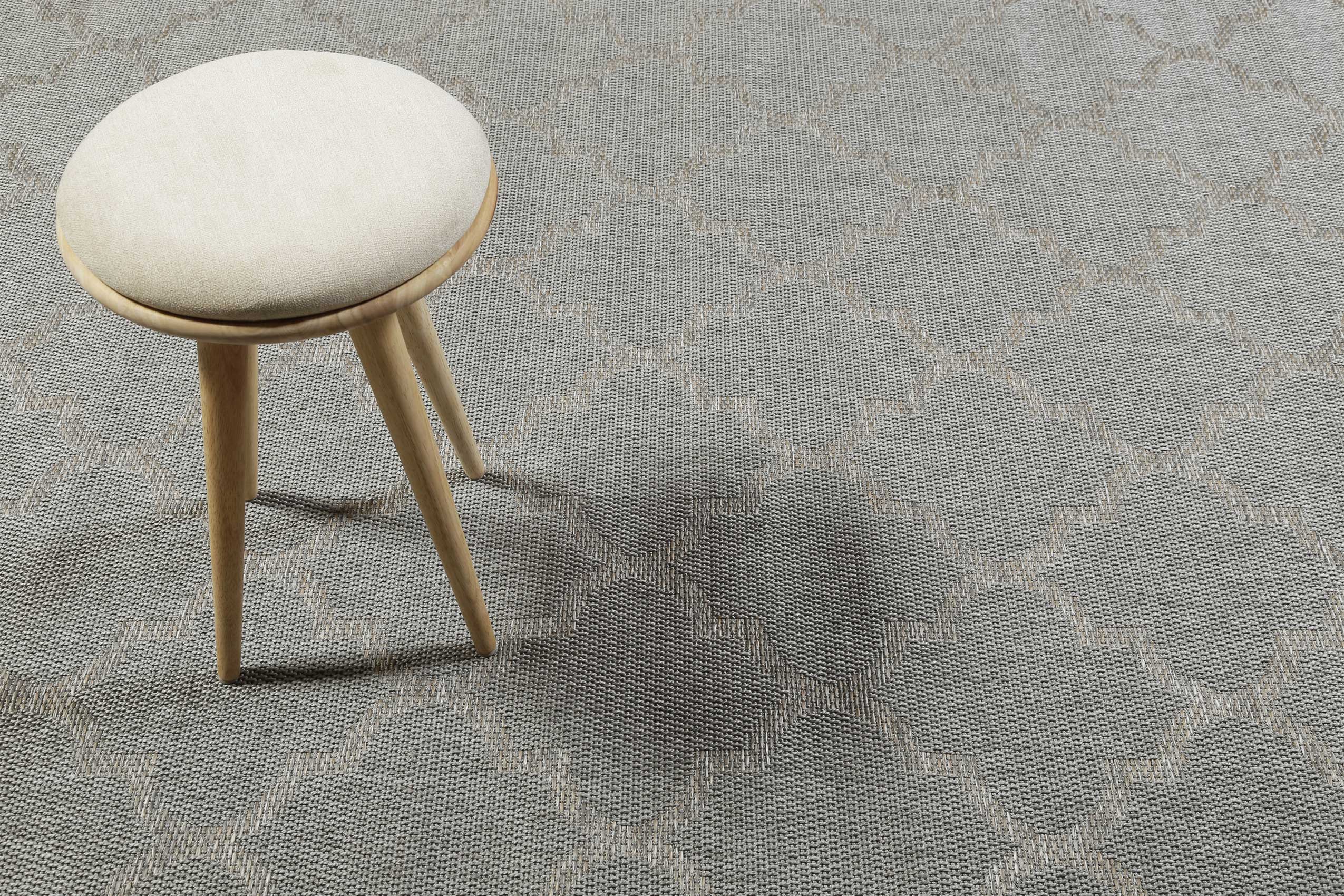 Outdoor Teppich Grau Silber "Gleamy" WECONhome