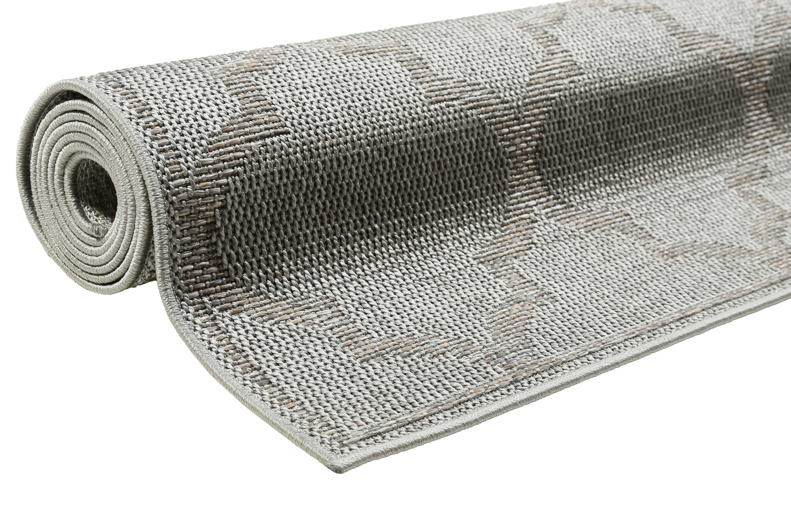 Outdoor Teppich Grau Silber "Gleamy" WECONhome