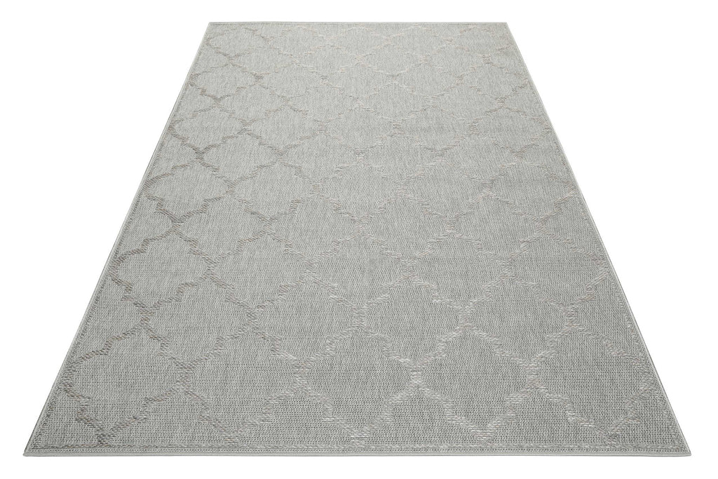 Outdoor Teppich Grau Silber "Gleamy" WECONhome