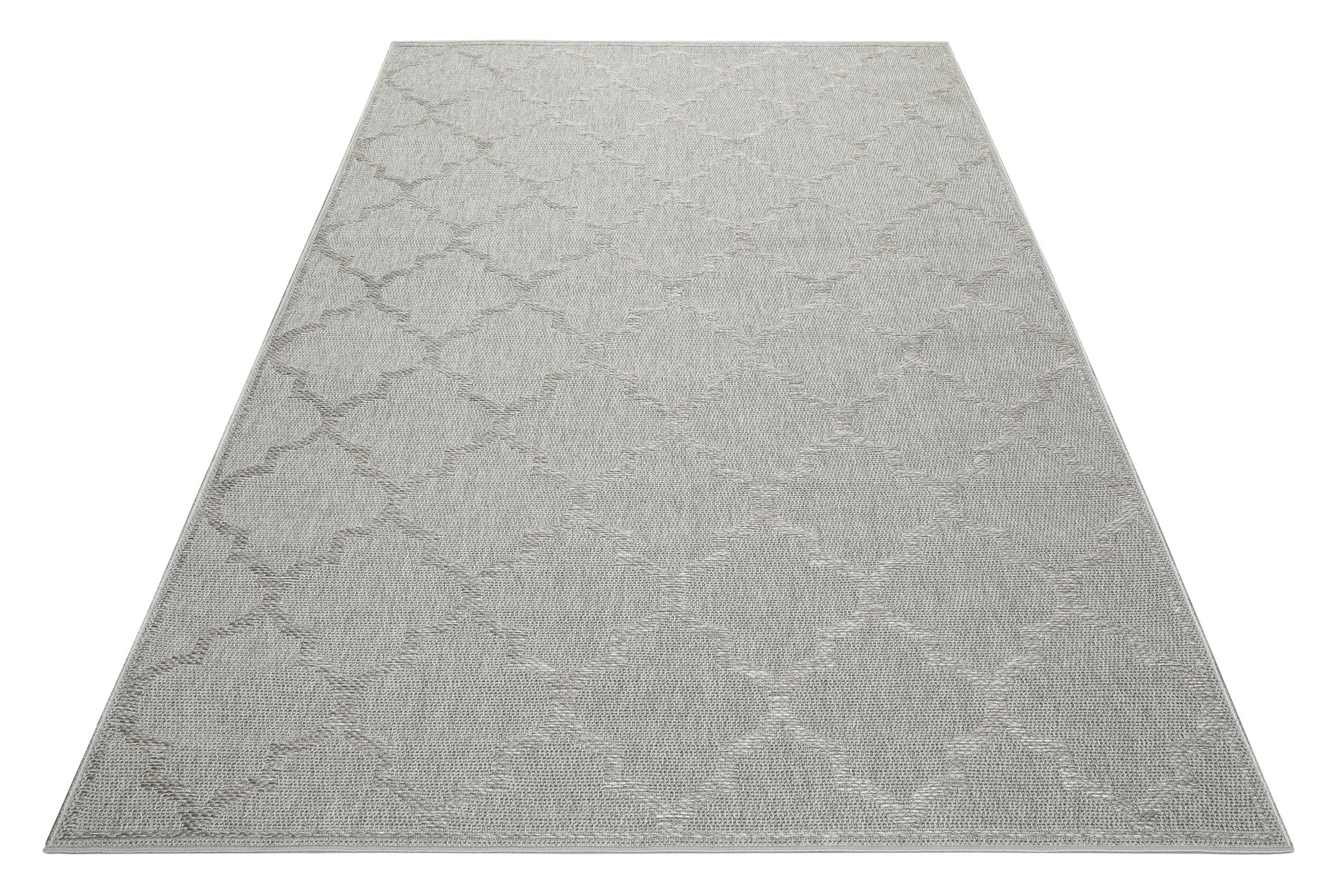 Outdoor Teppich Grau Silber "Gleamy" WECONhome