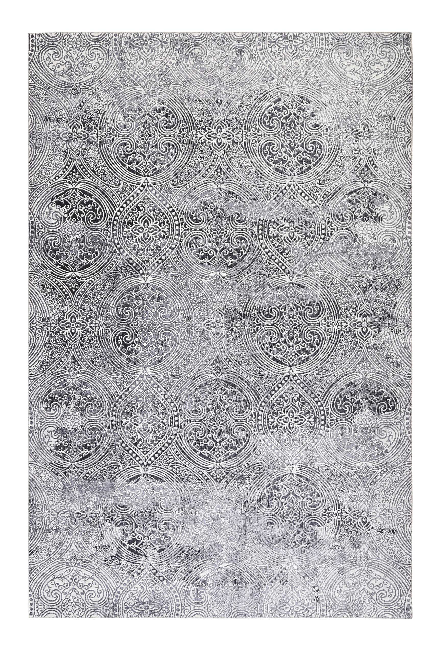 Vintage Teppich Grau Kurzflor "Grace" WECONhome