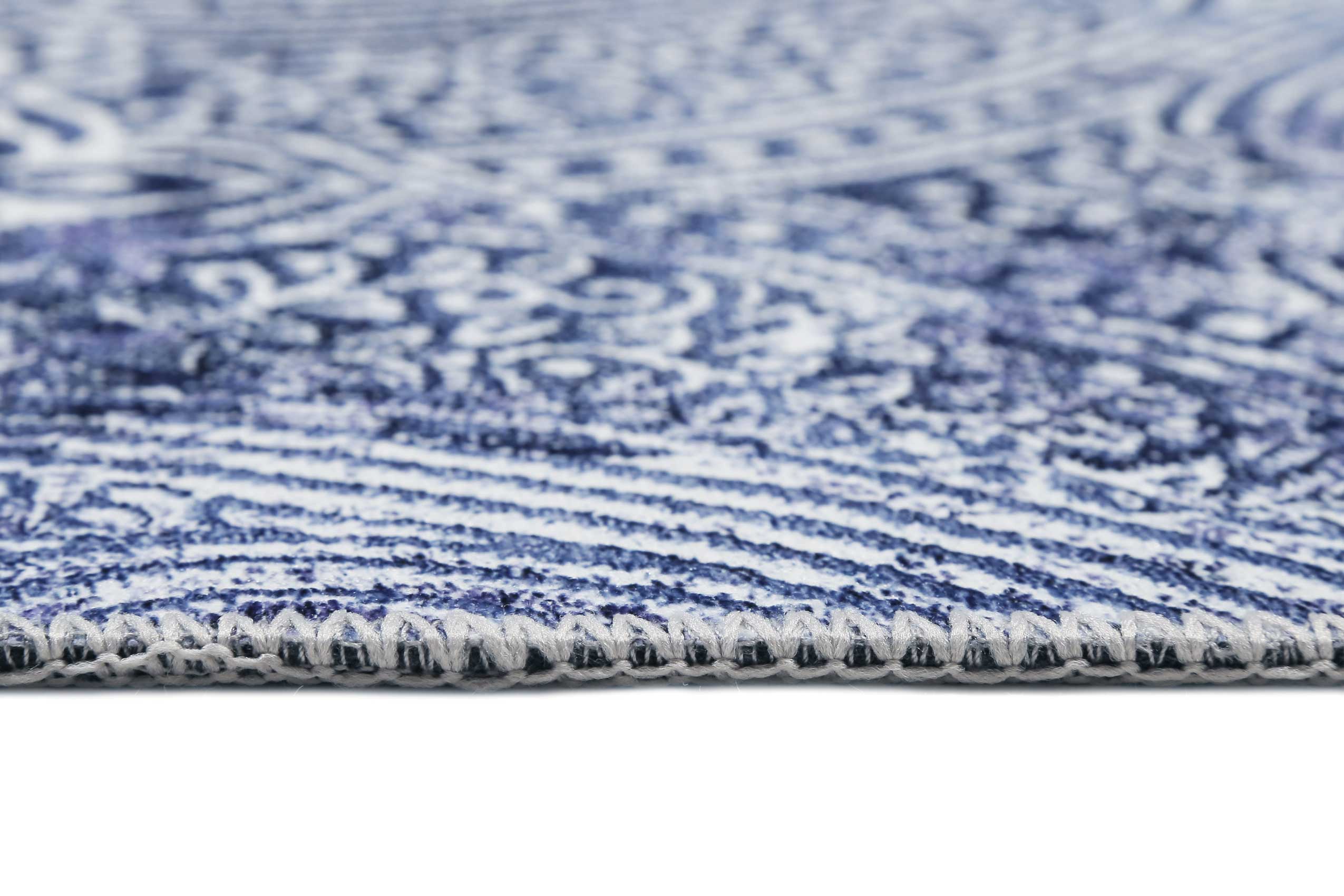 Vintage Teppich Blau Kurzflor "Grace" WECONhome