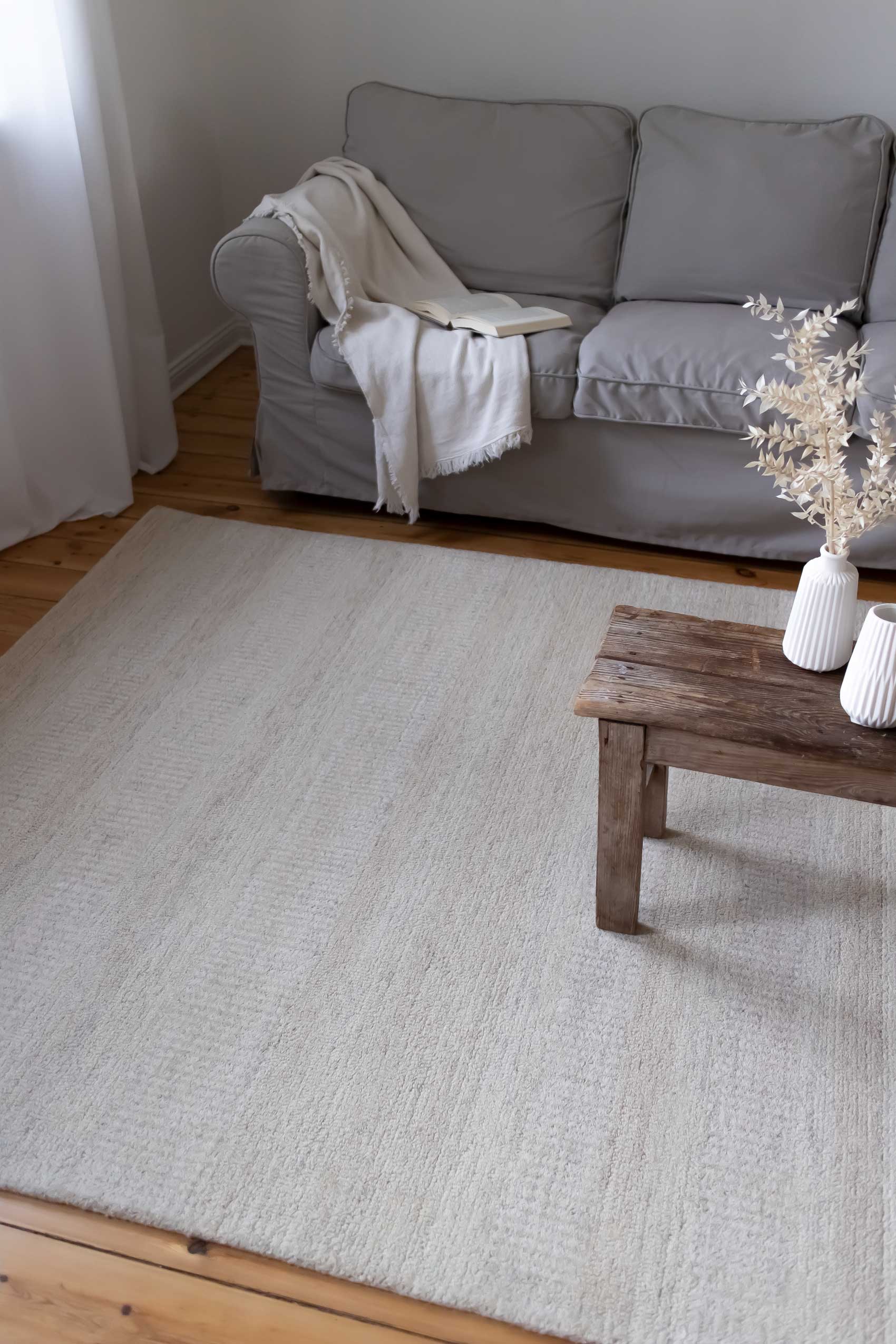 Teppich Beige aus Naturfaser "Gustav" WECONhome