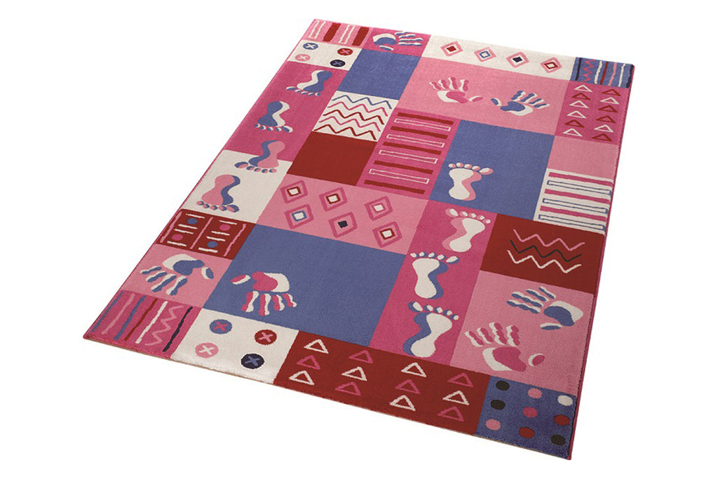Kinderteppich Rosa "Hand&Feet" WECONhome
