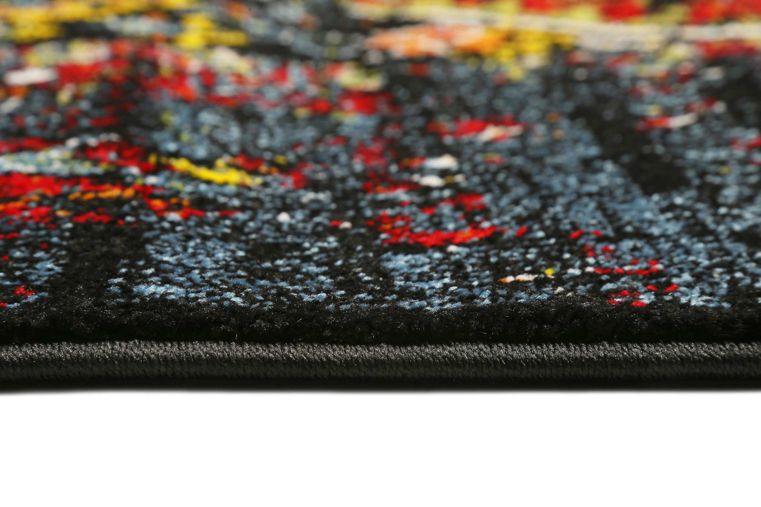 Teppich Blau Rot Kurzflor "Heritage" WECONhome