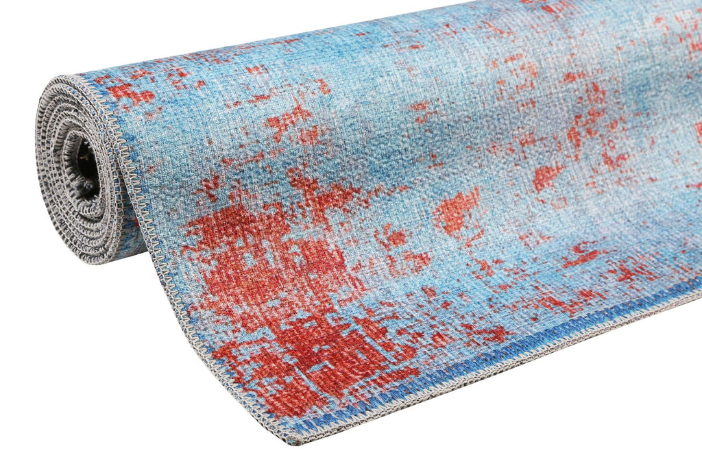 Vintage Teppich Türkis Rost Rot "Hot Spring" WECONhome