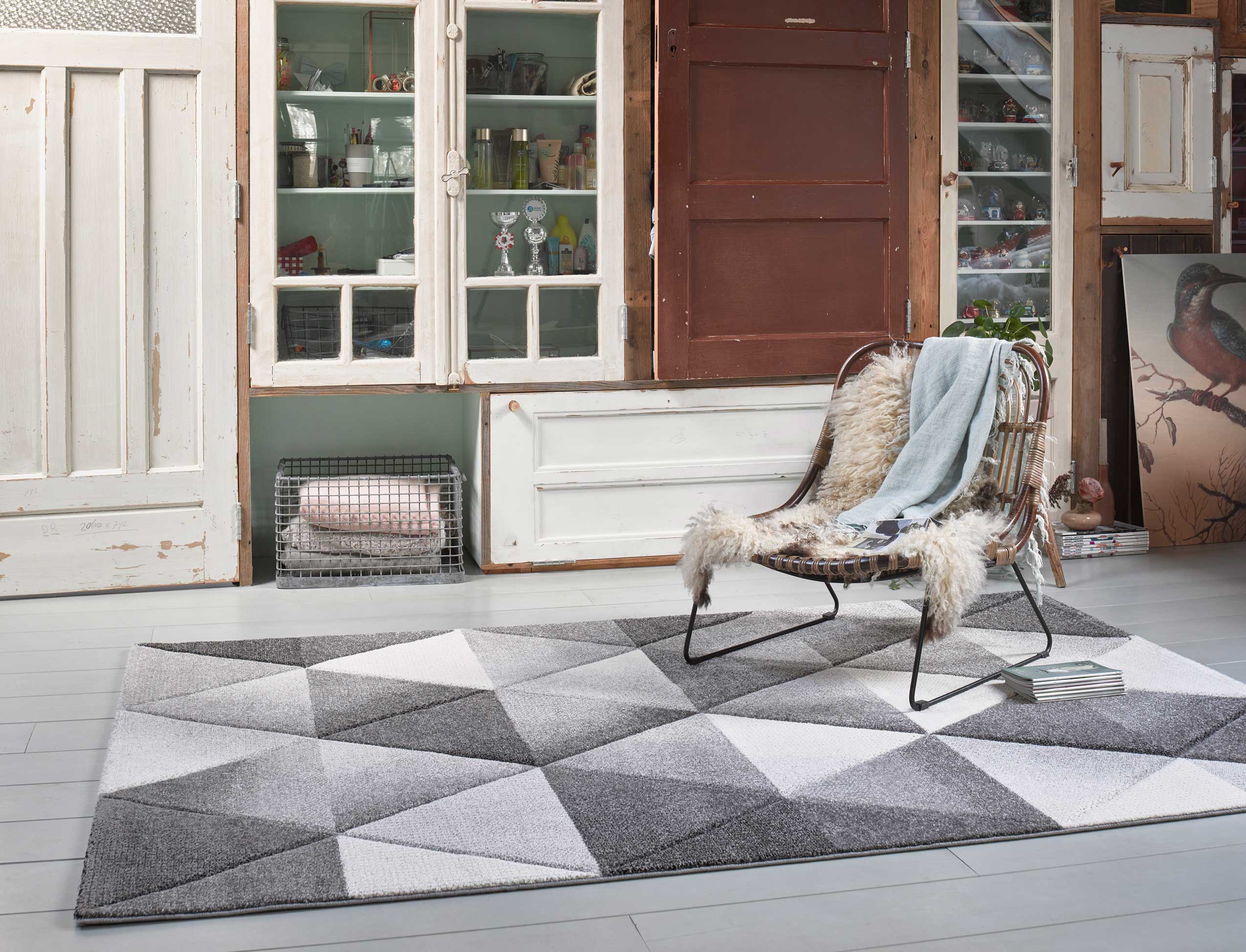 Teppich Grau Silber "Lighthouse" WECONhome