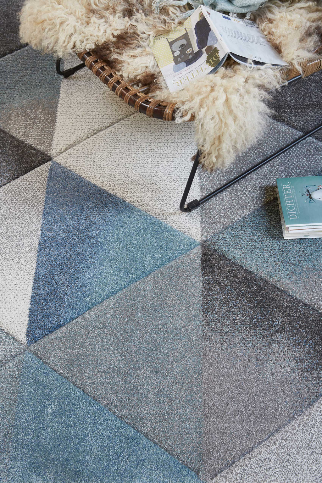 Teppich Grau Blau "Lighthouse" WECONhome