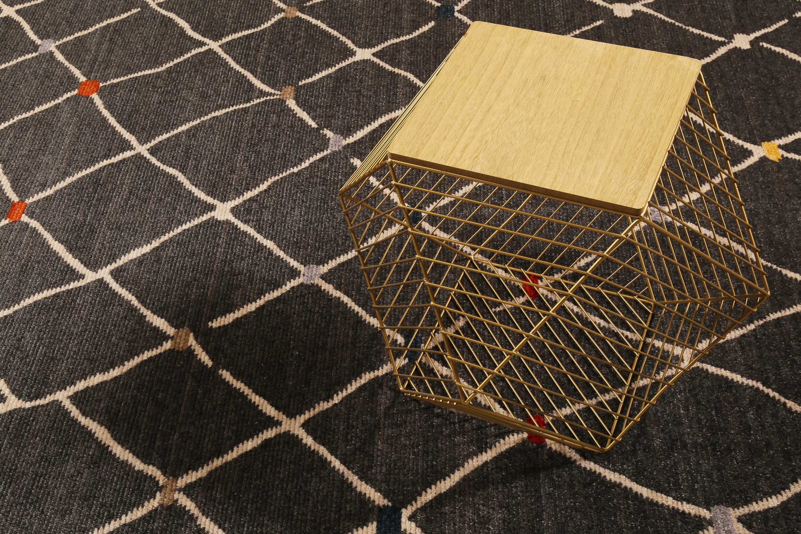 Teppich Dunkelgrau Kurzflor B-Ware "Marché Bonsecours" WECONhome
