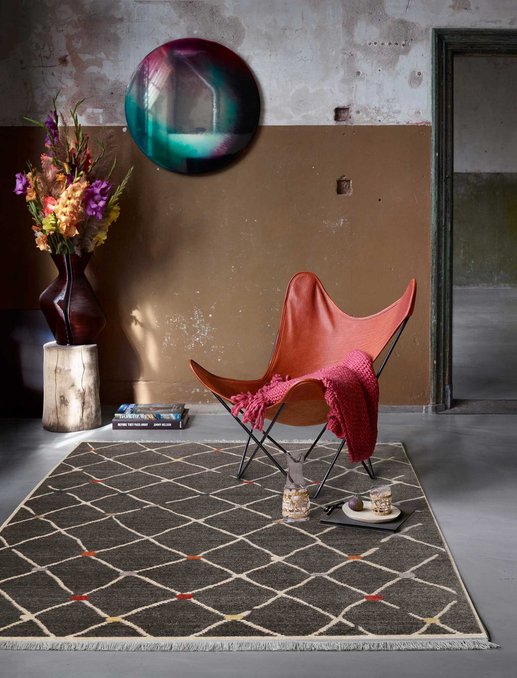 Teppich Dunkelgrau Kurzflor B-Ware "Marché Bonsecours" WECONhome