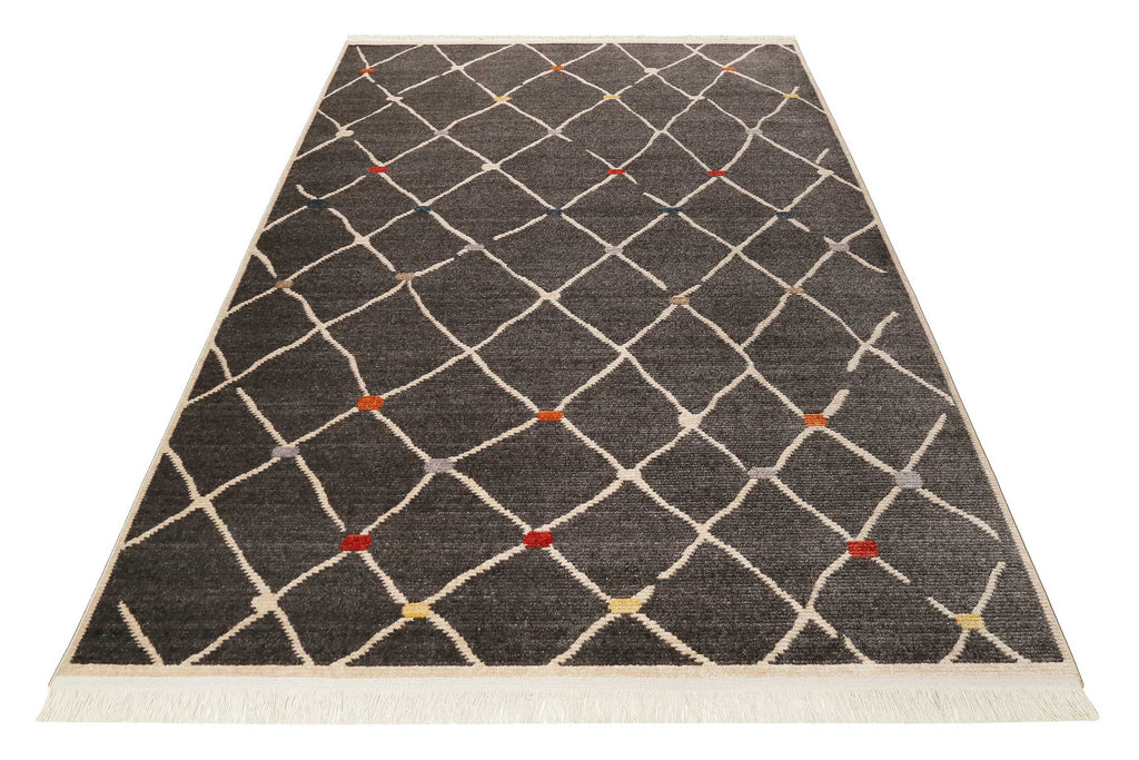 Teppich Dunkelgrau Kurzflor B-Ware "Marché Bonsecours" WECONhome
