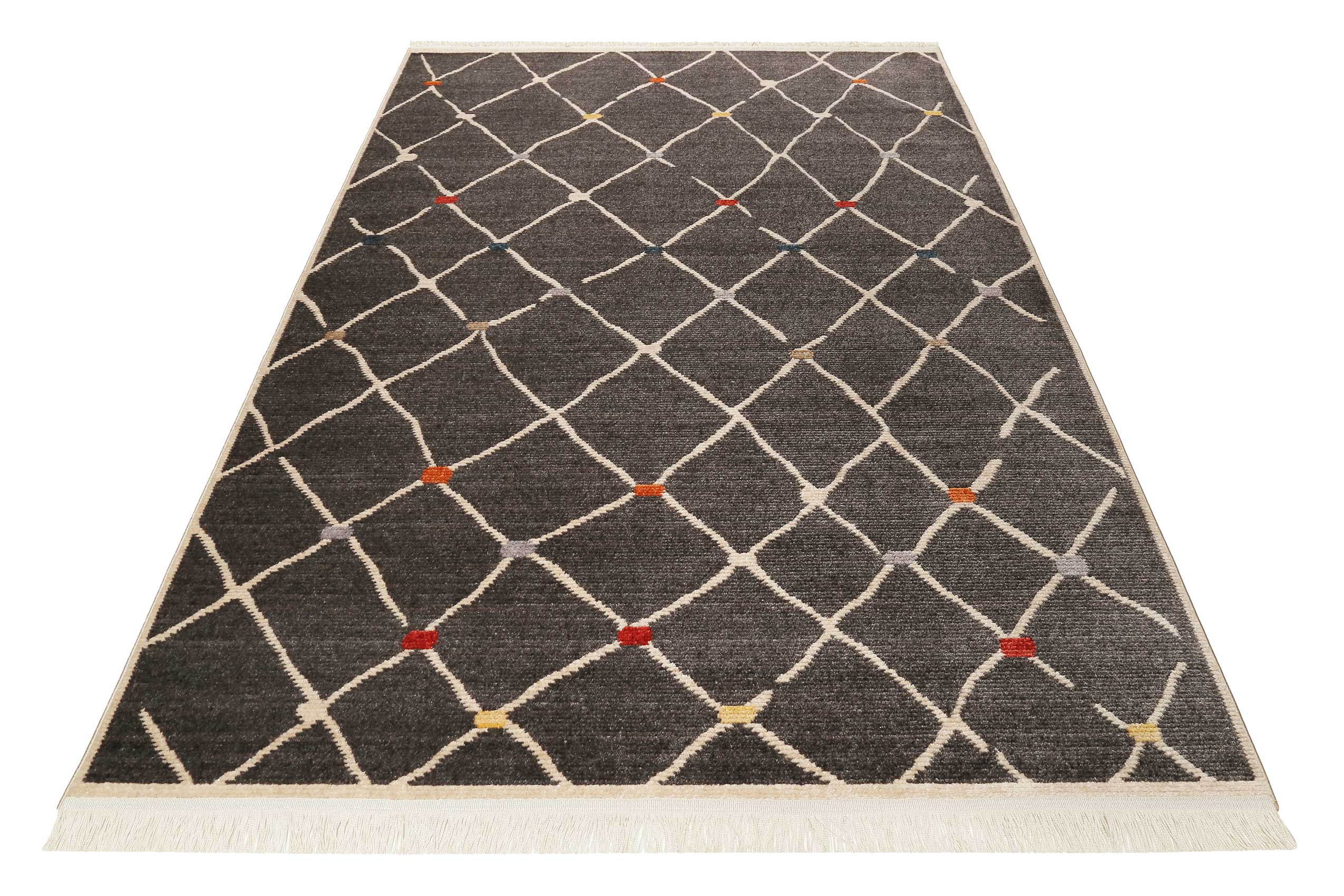 Teppich Dunkelgrau Kurzflor B-Ware "Marché Bonsecours" WECONhome