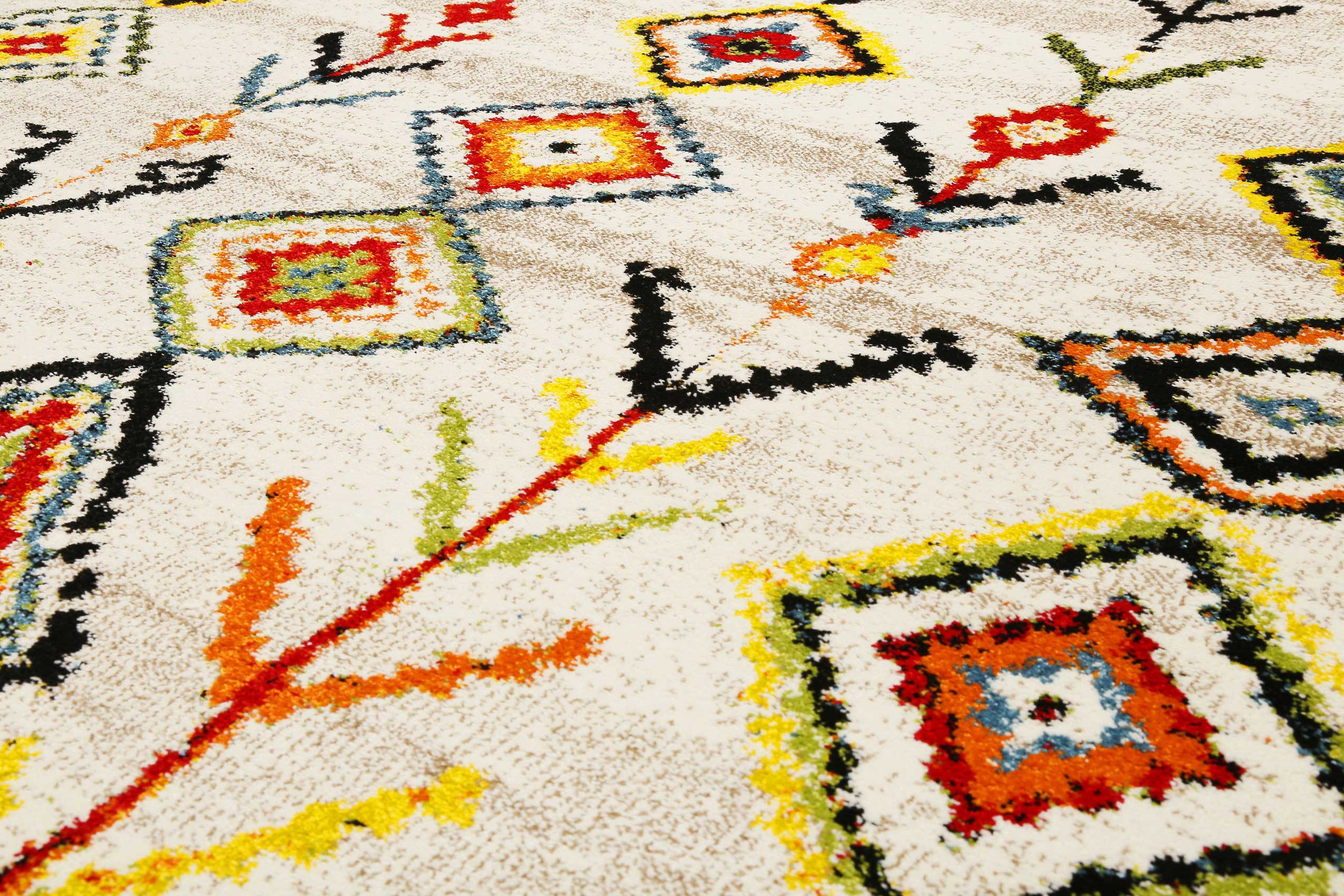 Teppich Beige Bunt Kurzflor" Medina & Colorful Marrakesh" WECONhome