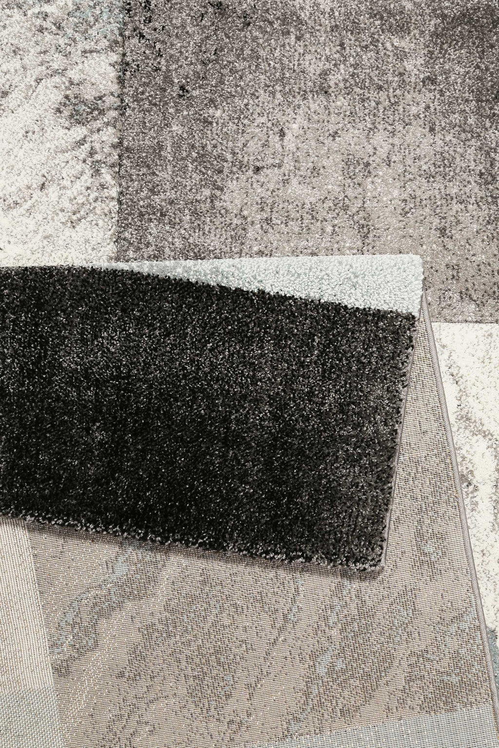 Teppich Kurzflor Grau Silber Blau "Mirage" WECONhome