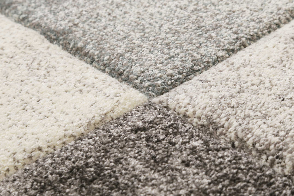 Teppich Kurzflor Grau Silber Blau "Mirage" WECONhome