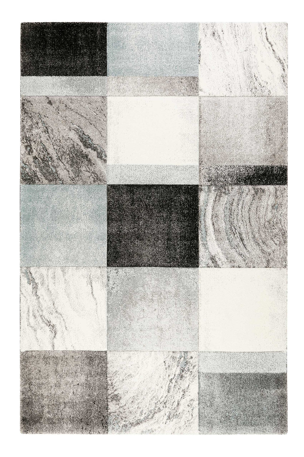 Teppich Kurzflor Grau Silber Blau "Mirage" WECONhome