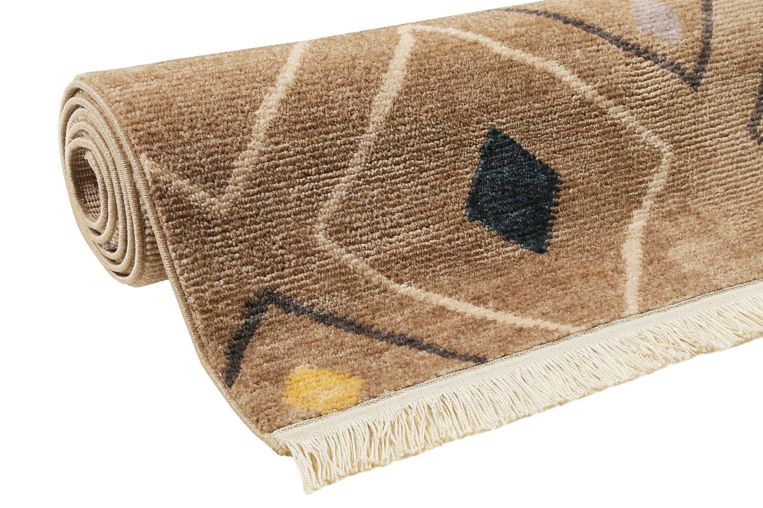 Teppich Sand Braun Bunt Kurzflor B-Ware "Mont Royal" WECONhome