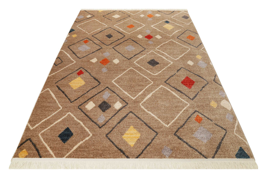 Teppich Sand Braun Bunt Kurzflor B-Ware "Mont Royal" WECONhome