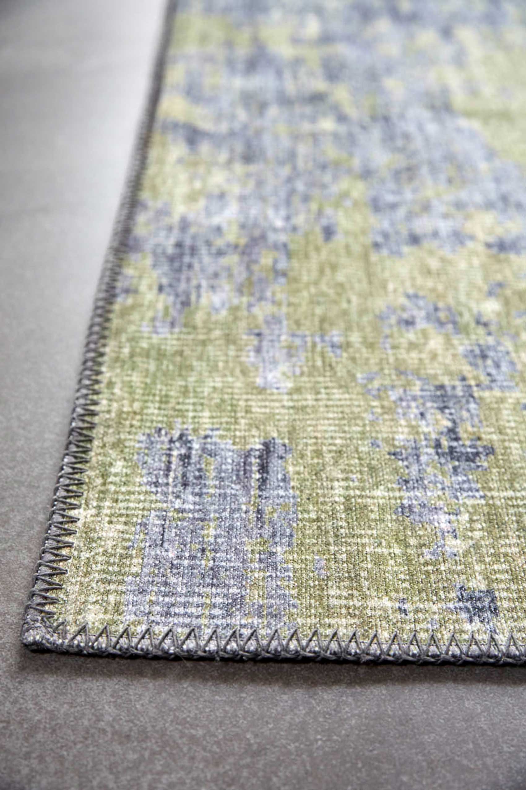 Vintage Teppich Blaugrau Grün "Night Hour" WECONhome