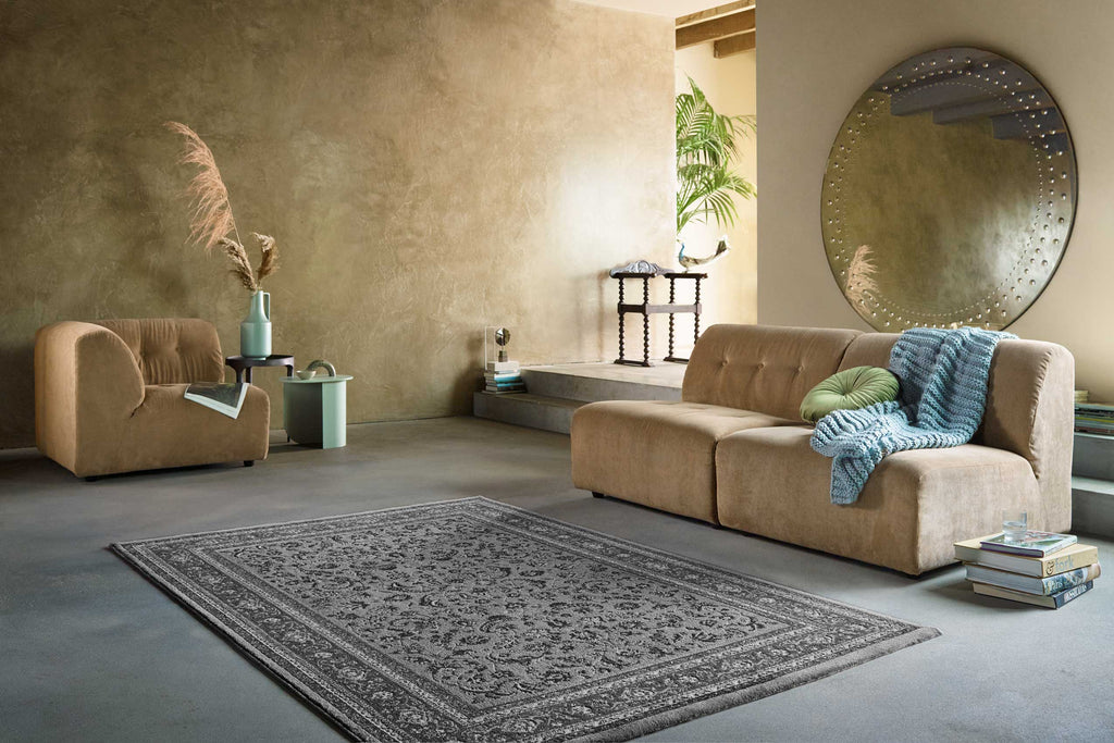 Teppich Grau Anthrazit Kurzflor "Oxford" WECONhome