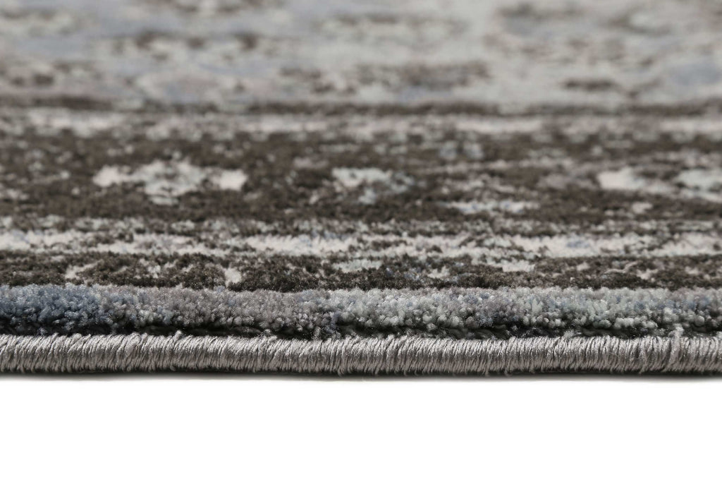 Teppich Grau Schwarz Blau Kurzflor "Oxford" WECONhome