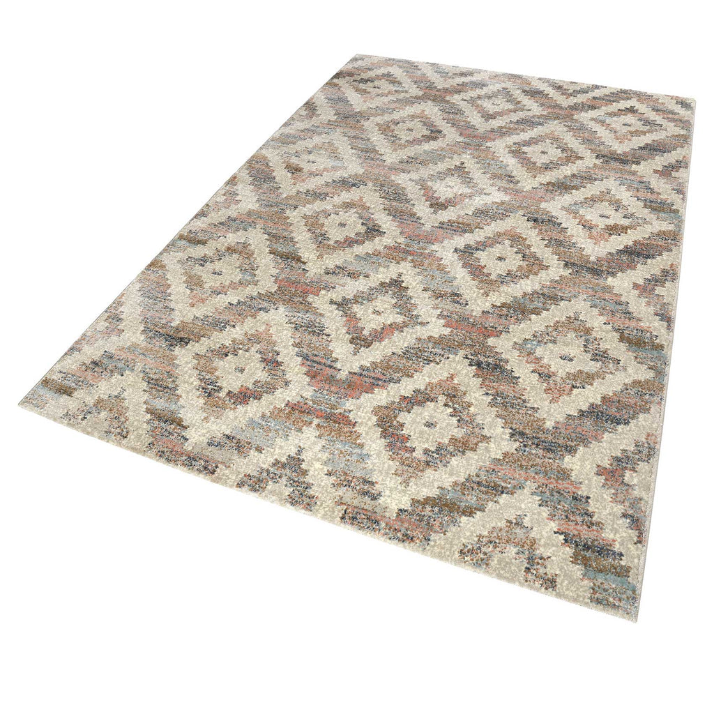Teppich Beige Rosa Blau Kurzflor "Passion 2.0" WECONhome