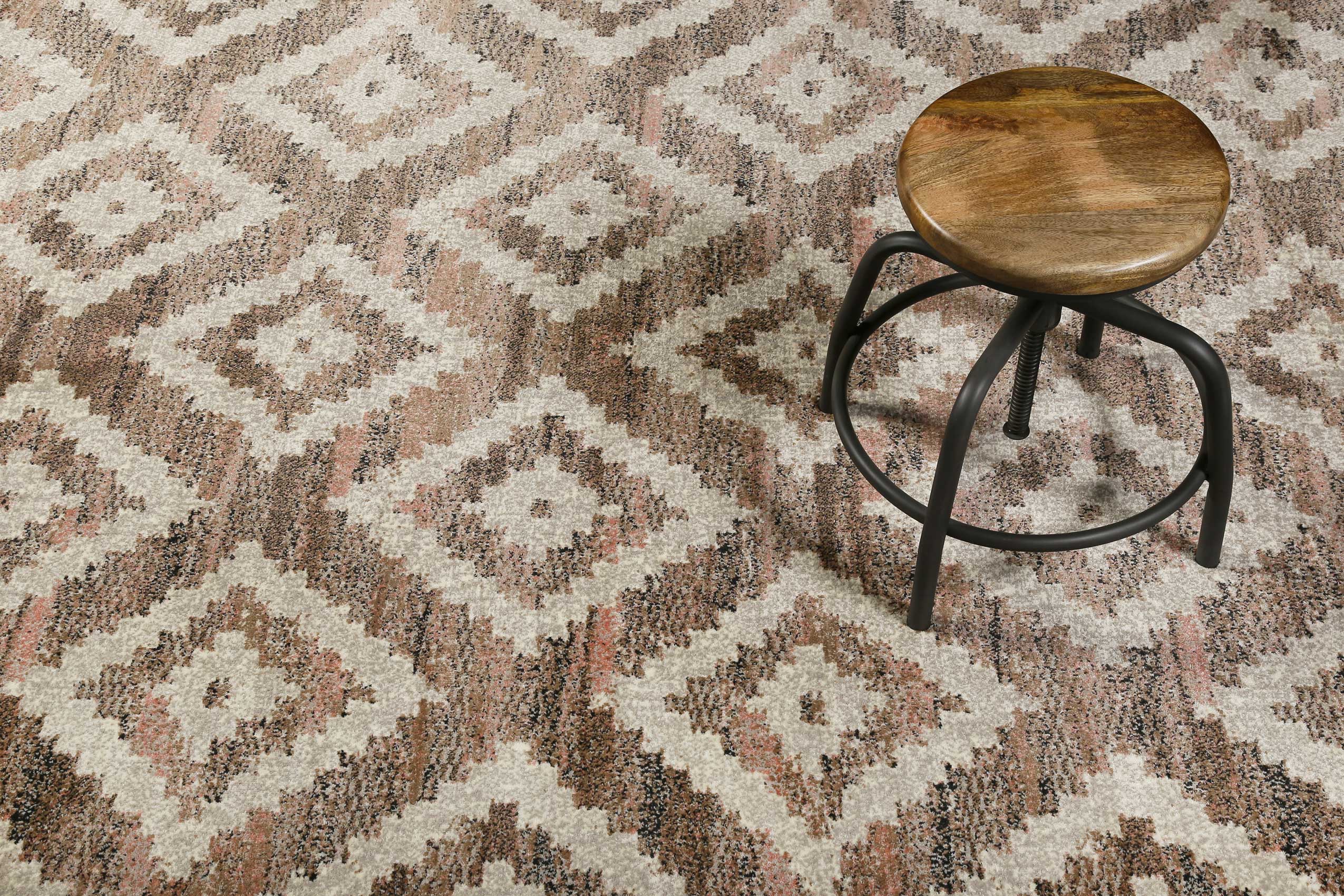 Teppich Beige Rosa Braun Kurzflor "Passion 2.0" WECONhome