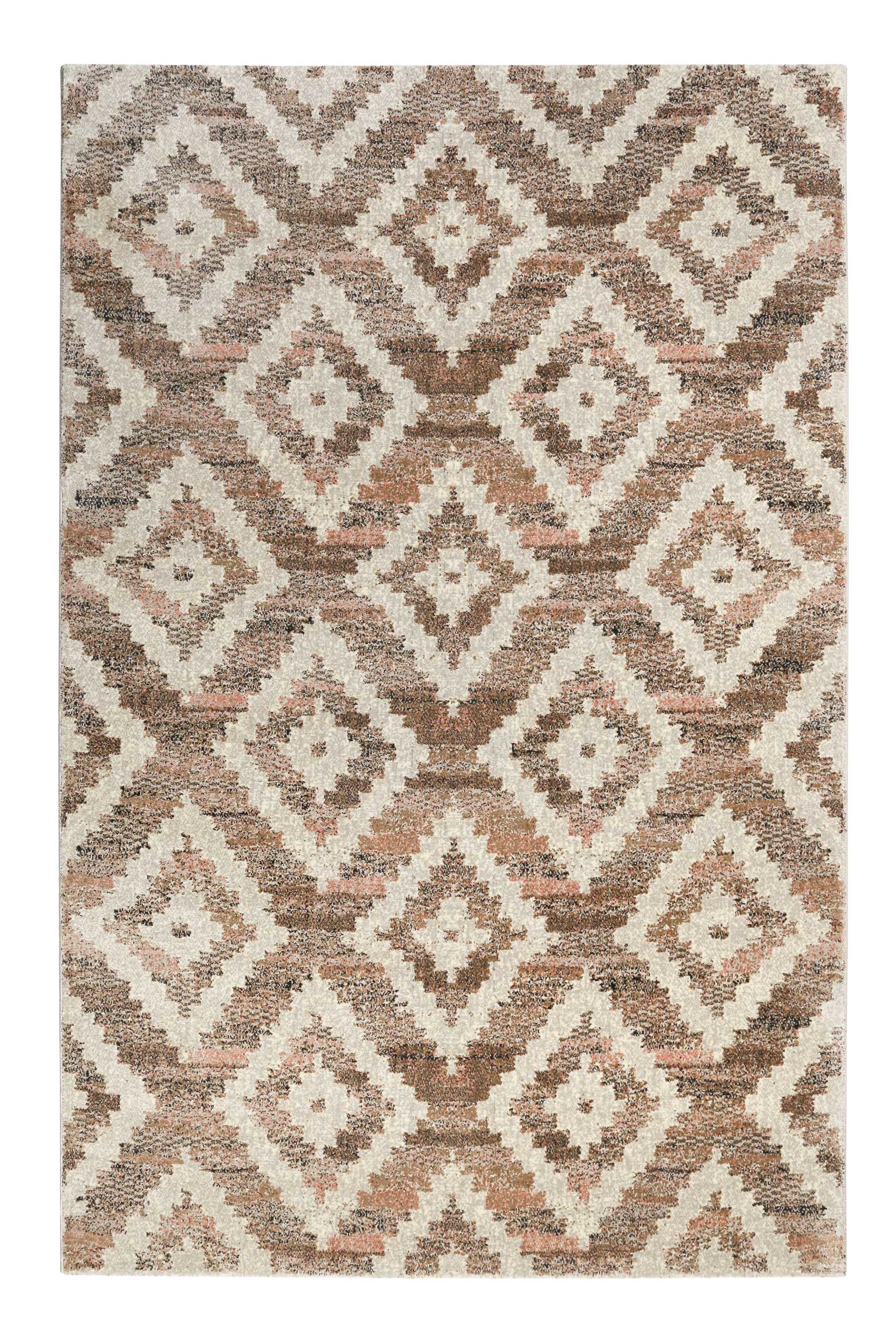 Teppich Beige Rosa Braun Kurzflor "Passion 2.0" WECONhome
