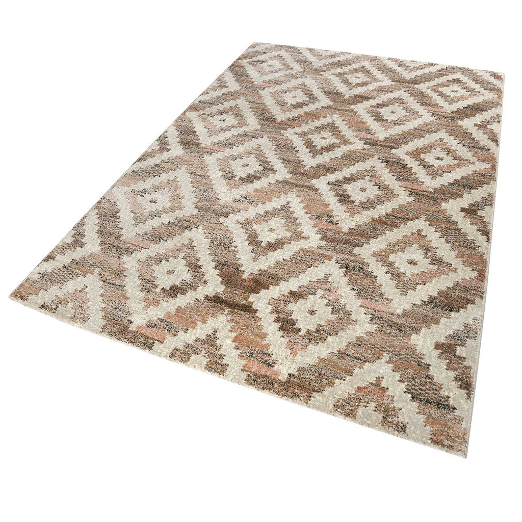 Teppich Beige Rosa Braun Kurzflor "Passion 2.0" WECONhome