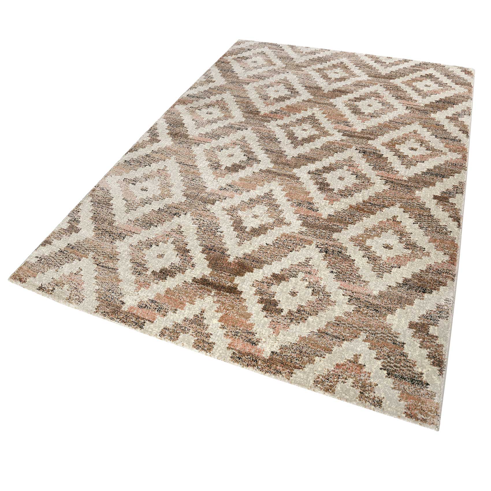 Teppich Beige Rosa Braun Kurzflor "Passion 2.0" WECONhome