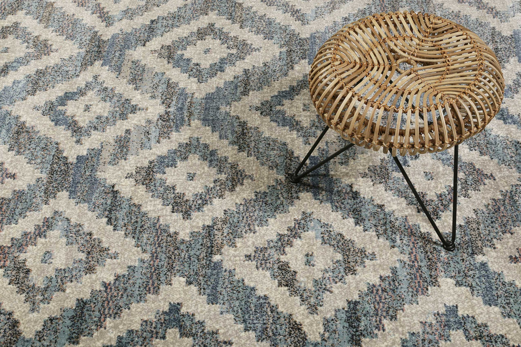 Teppich Grau Blau Beige Kurzflor "Passion 2.0" WECONhome