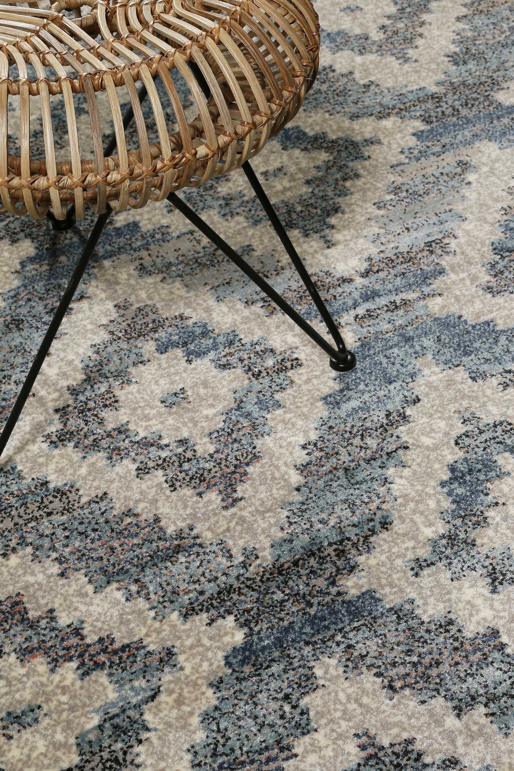 Teppich Grau Blau Beige Kurzflor "Passion 2.0" WECONhome