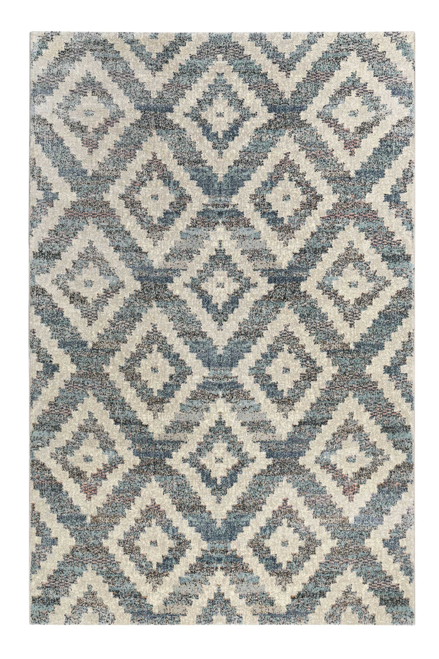 Teppich Grau Blau Beige Kurzflor "Passion 2.0" WECONhome