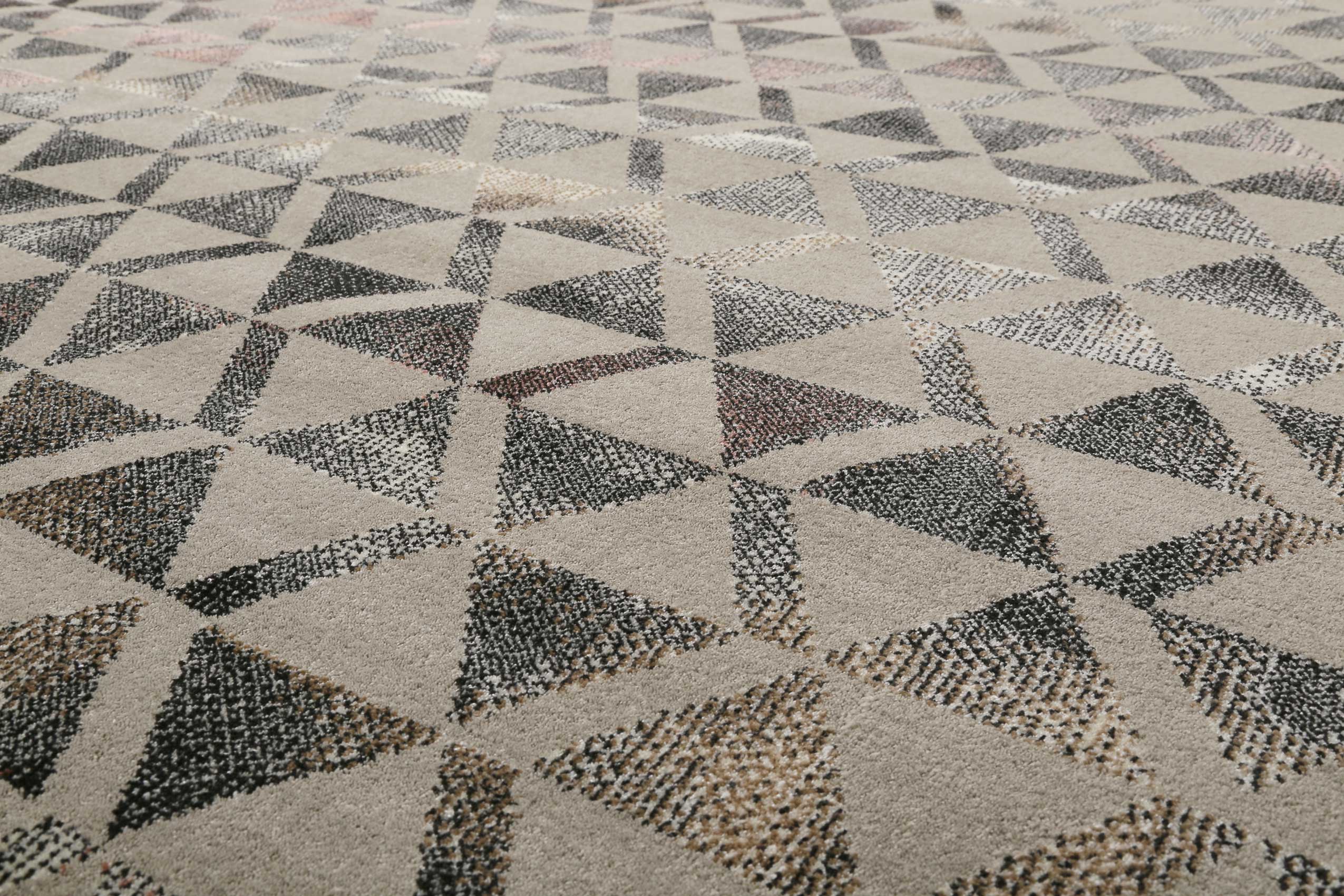 Teppich Grau Schwarz Rosa Kurzflor "Pearl 2.0" WECONhome